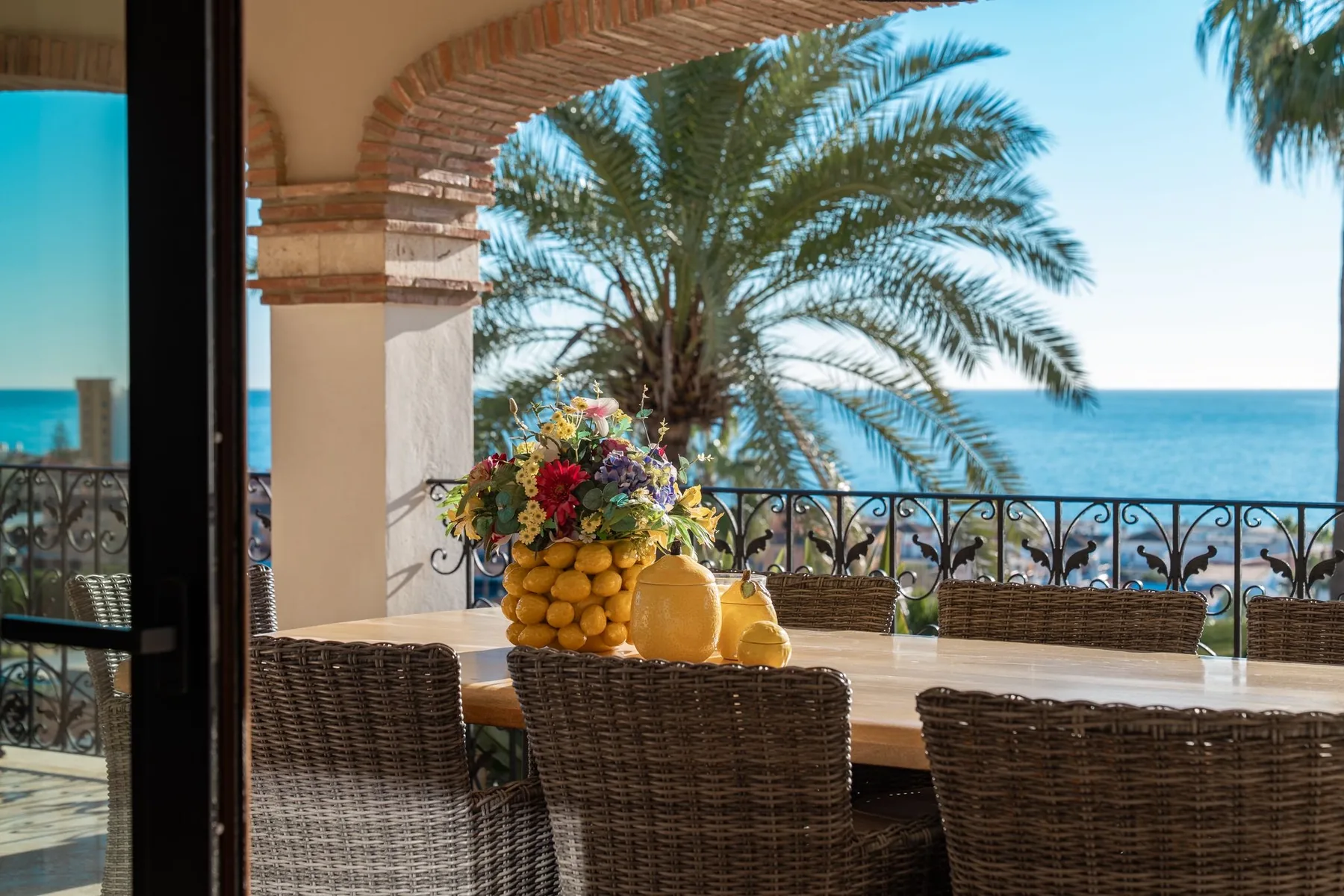 Mediterranean sea view terrace